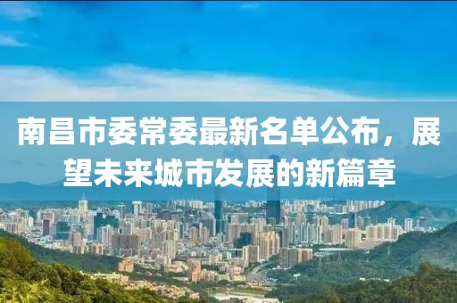 南昌市委常委最新名单公布，展望未来城市发展的新篇章