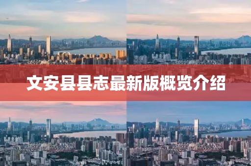 文安县县志最新版概览介绍