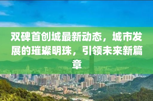 双碑首创城最新动态，城市发展的璀璨明珠，引领未来新篇章