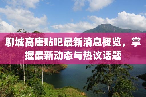 聊城高唐贴吧最新消息概览，掌握最新动态与热议话题