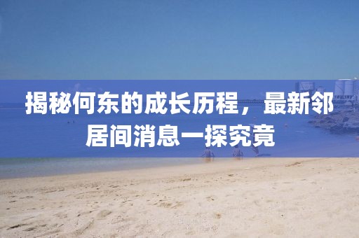 揭秘何东的成长历程，最新邻居间消息一探究竟