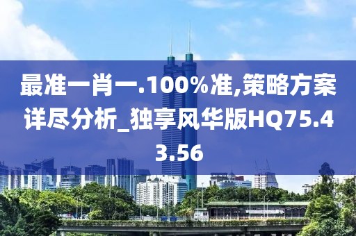 最准一肖一.100%准,策略方案详尽分析_独享风华版HQ75.43.56