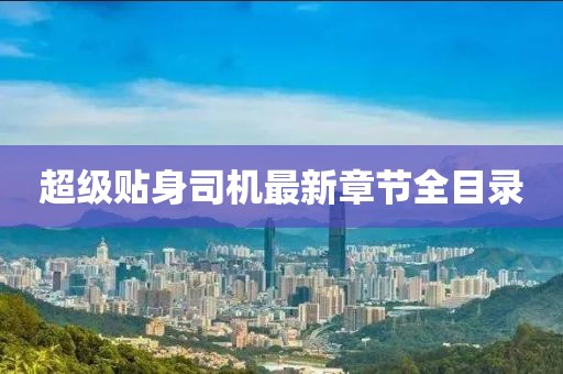 超级贴身司机最新章节全目录