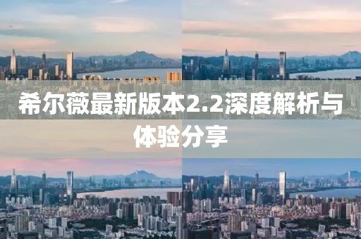 希尔薇最新版本2.2深度解析与体验分享