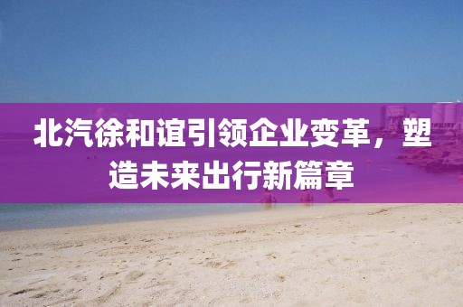 北汽徐和谊引领企业变革，塑造未来出行新篇章