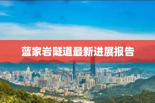 蓝家岩隧道最新进展报告