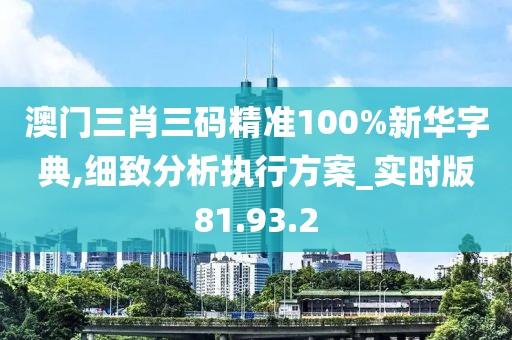澳门三肖三码精准100%新华字典,细致分析执行方案_实时版81.93.2