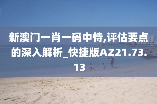 新澳门一肖一码中恃,评估要点的深入解析_快捷版AZ21.73.13