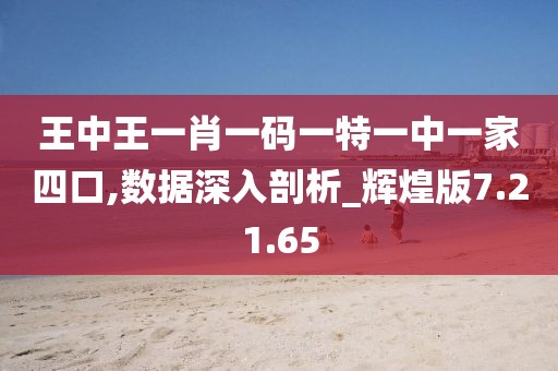 王中王一肖一码一特一中一家四口,数据深入剖析_辉煌版7.21.65