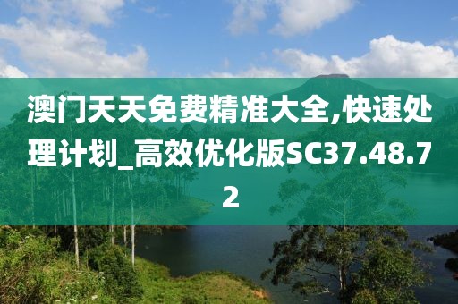澳门天天免费精准大全,快速处理计划_高效优化版SC37.48.72