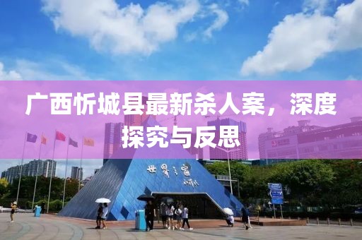 广西忻城县最新杀人案，深度探究与反思