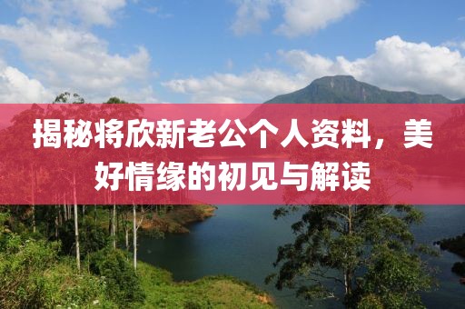 揭秘将欣新老公个人资料，美好情缘的初见与解读