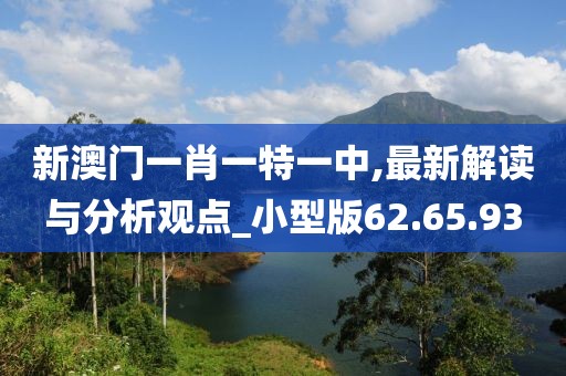 新澳门一肖一特一中,最新解读与分析观点_小型版62.65.93