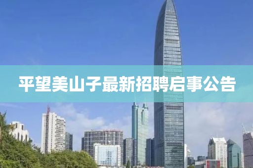 平望美山子最新招聘启事公告