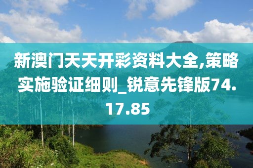 新澳门天天开彩资料大全,策略实施验证细则_锐意先锋版74.17.85