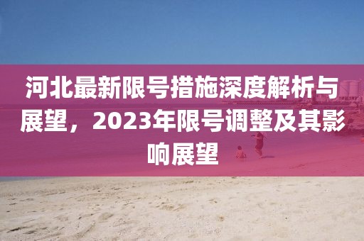 河北最新限号措施深度解析与展望，2023年限号调整及其影响展望