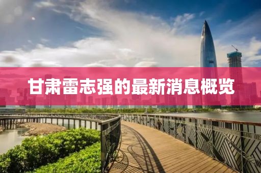 甘肃雷志强的最新消息概览