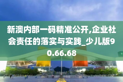 新澳内部一码精准公开,企业社会责任的落实与实践_少儿版90.66.68