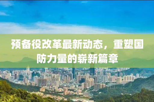 预备役改革最新动态，重塑国防力量的崭新篇章