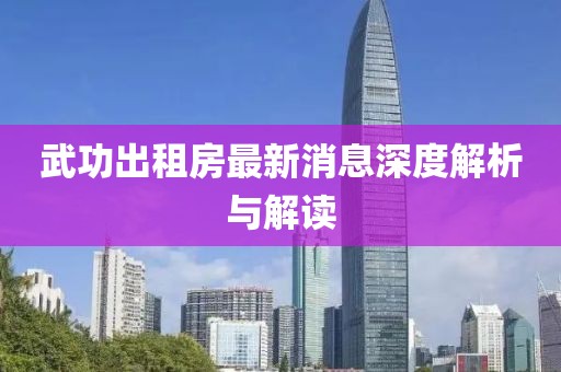 武功出租房最新消息深度解析与解读