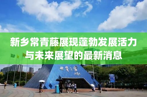 新乡常青藤展现蓬勃发展活力与未来展望的最新消息