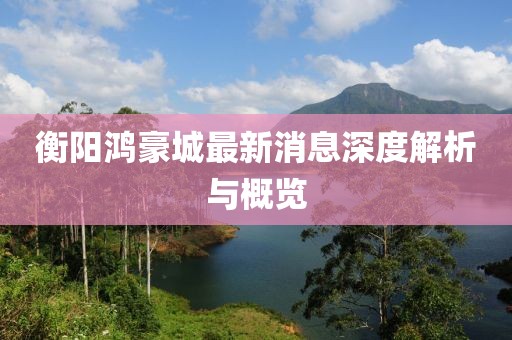 衡阳鸿豪城最新消息深度解析与概览