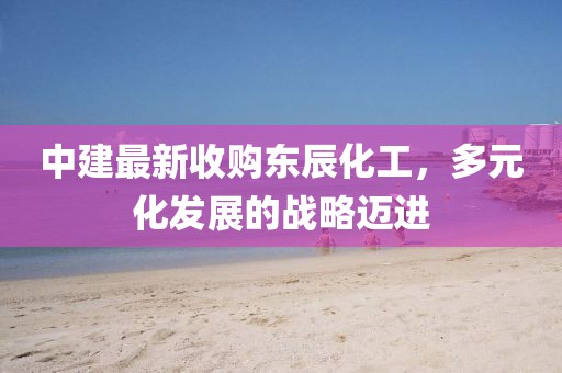中建最新收购东辰化工，多元化发展的战略迈进