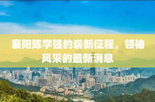 襄阳陈学强的崭新征程，领袖风采的最新消息