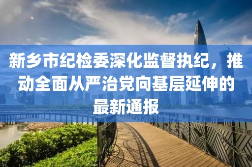 新乡市纪检委深化监督执纪，推动全面从严治党向基层延伸的最新通报