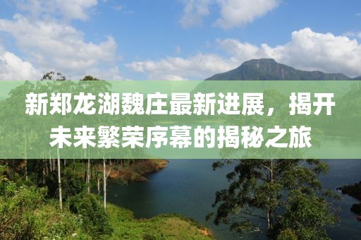 新郑龙湖魏庄最新进展，揭开未来繁荣序幕的揭秘之旅