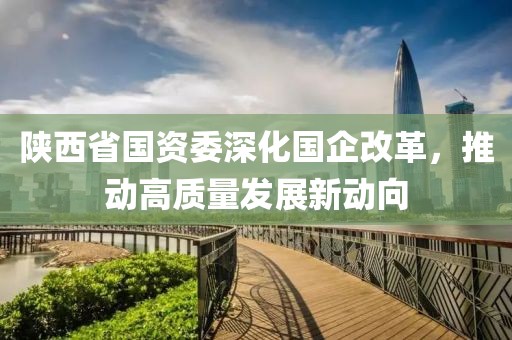 陕西省国资委深化国企改革，推动高质量发展新动向
