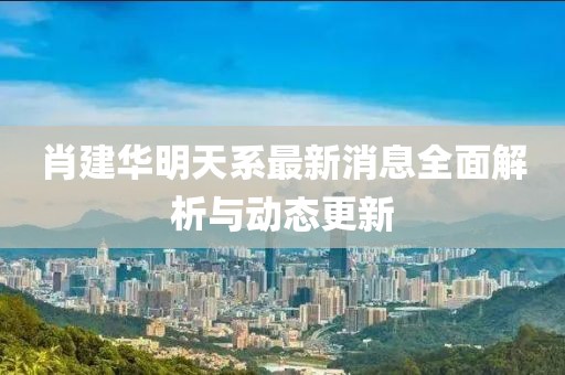 肖建华明天系最新消息全面解析与动态更新