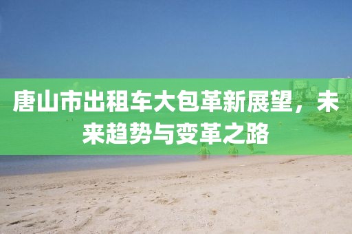 唐山市出租车大包革新展望，未来趋势与变革之路