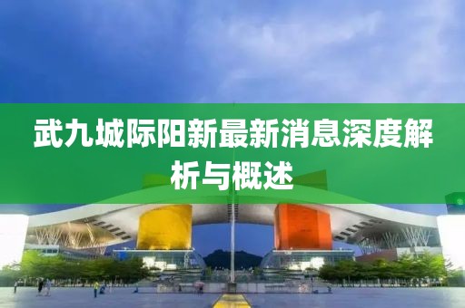 武九城际阳新最新消息深度解析与概述