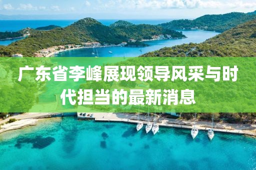 广东省李峰展现领导风采与时代担当的最新消息