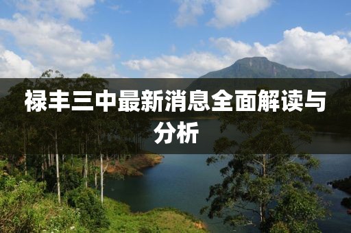 禄丰三中最新消息全面解读与分析
