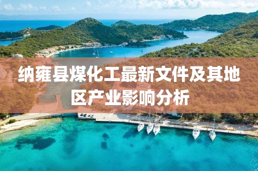 纳雍县煤化工最新文件及其地区产业影响分析