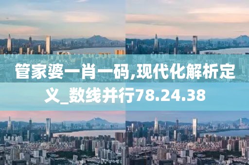 管家婆一肖一码,现代化解析定义_数线并行78.24.38