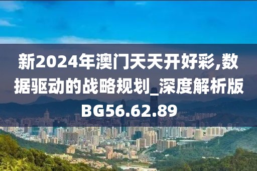 新2024年澳门天天开好彩,数据驱动的战略规划_深度解析版BG56.62.89