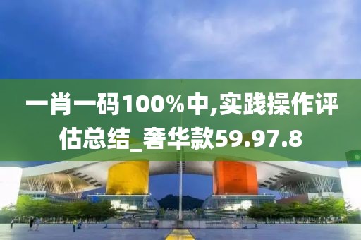 一肖一码100%中,实践操作评估总结_奢华款59.97.8