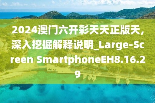 2024澳门六开彩天天正版天,深入挖掘解释说明_Large-Screen SmartphoneEH8.16.29