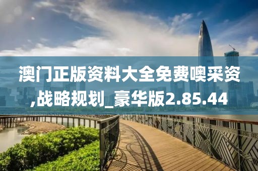 澳门正版资料大全免费噢采资,战略规划_豪华版2.85.44