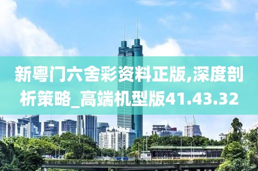 新粤门六舍彩资料正版,深度剖析策略_高端机型版41.43.32