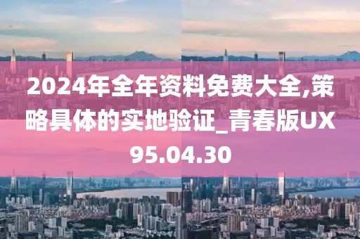 2024年全年资料免费大全,策略具体的实地验证_青春版UX95.04.30