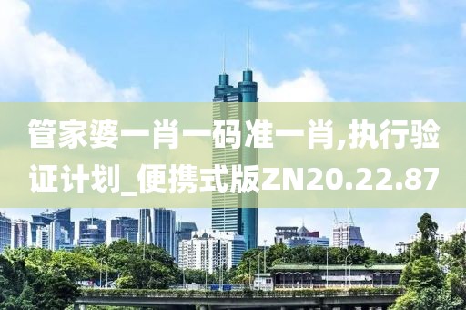 管家婆一肖一码准一肖,执行验证计划_便携式版ZN20.22.87