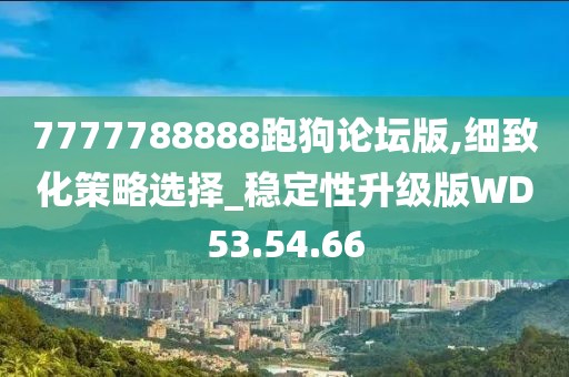 7777788888跑狗论坛版,细致化策略选择_稳定性升级版WD53.54.66