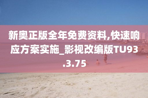新奥正版全年免费资料,快速响应方案实施_影视改编版TU93.3.75