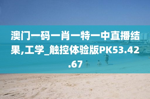 澳门一码一肖一特一中直播结果,工学_触控体验版PK53.42.67