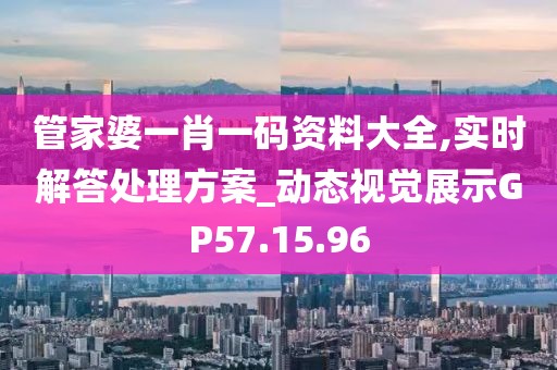 管家婆一肖一码资料大全,实时解答处理方案_动态视觉展示GP57.15.96