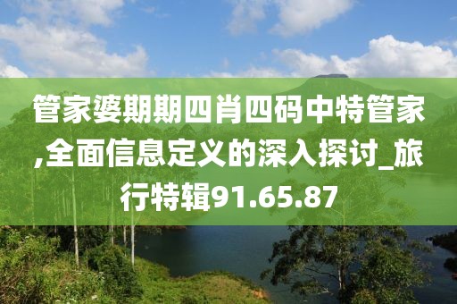 管家婆期期四肖四码中特管家,全面信息定义的深入探讨_旅行特辑91.65.87